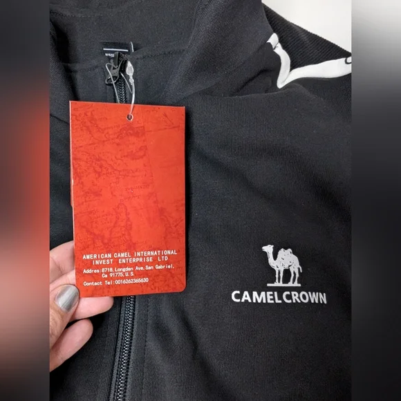 NWT Camel Crown XXXL Mens Black Jacket Zipper Long Sleeve - Picture 6 of 14
